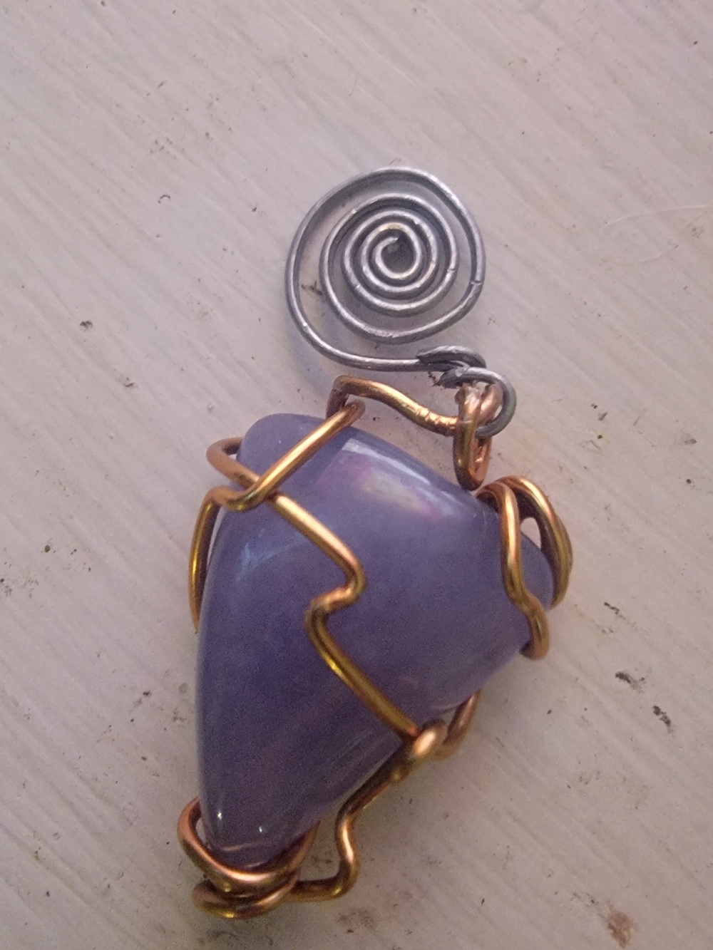 Handmade Wire Wrapped Teabag Charm
